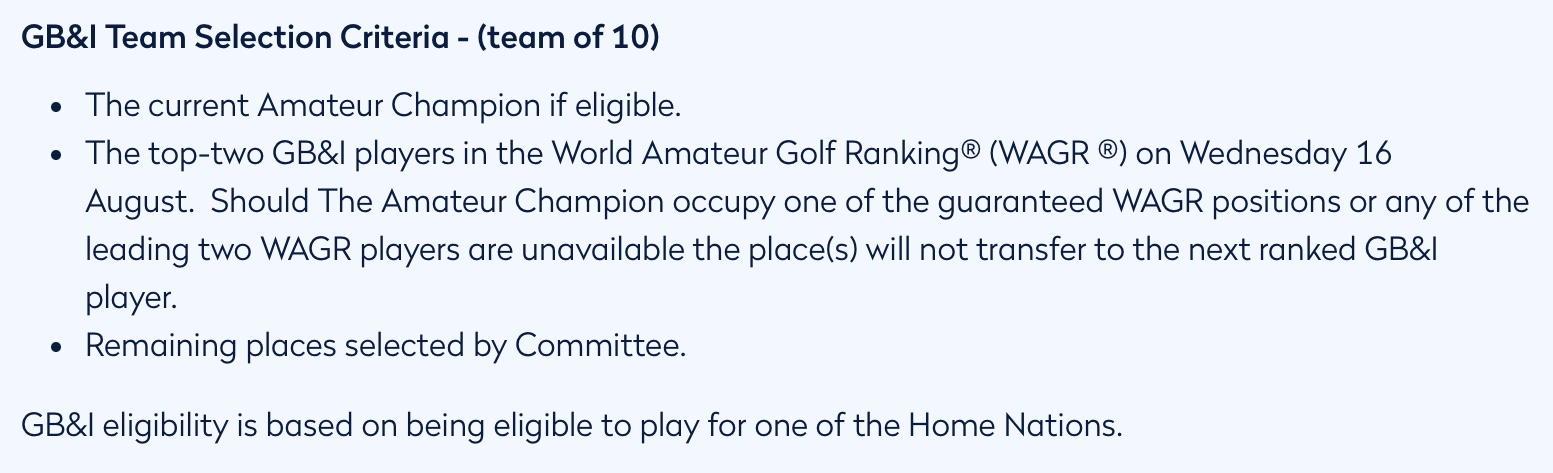 The World Amateur Golf Rankings® (WAGR®)